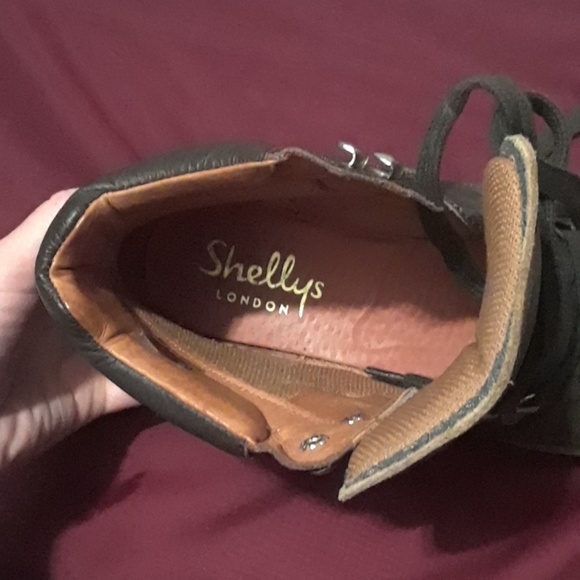 EUC Shellys London green camo sneakers sz 9 midtop - Picture 2 of 8